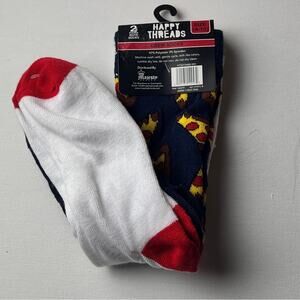 Happy Threads Men's Crew Style Burger and Pizza Graphic Style Socks Sz 4-10 NWT